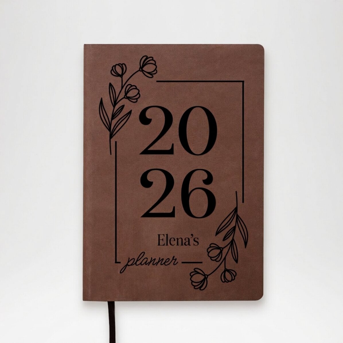 Agenda de piel personalizada con mensaje - Agenda
