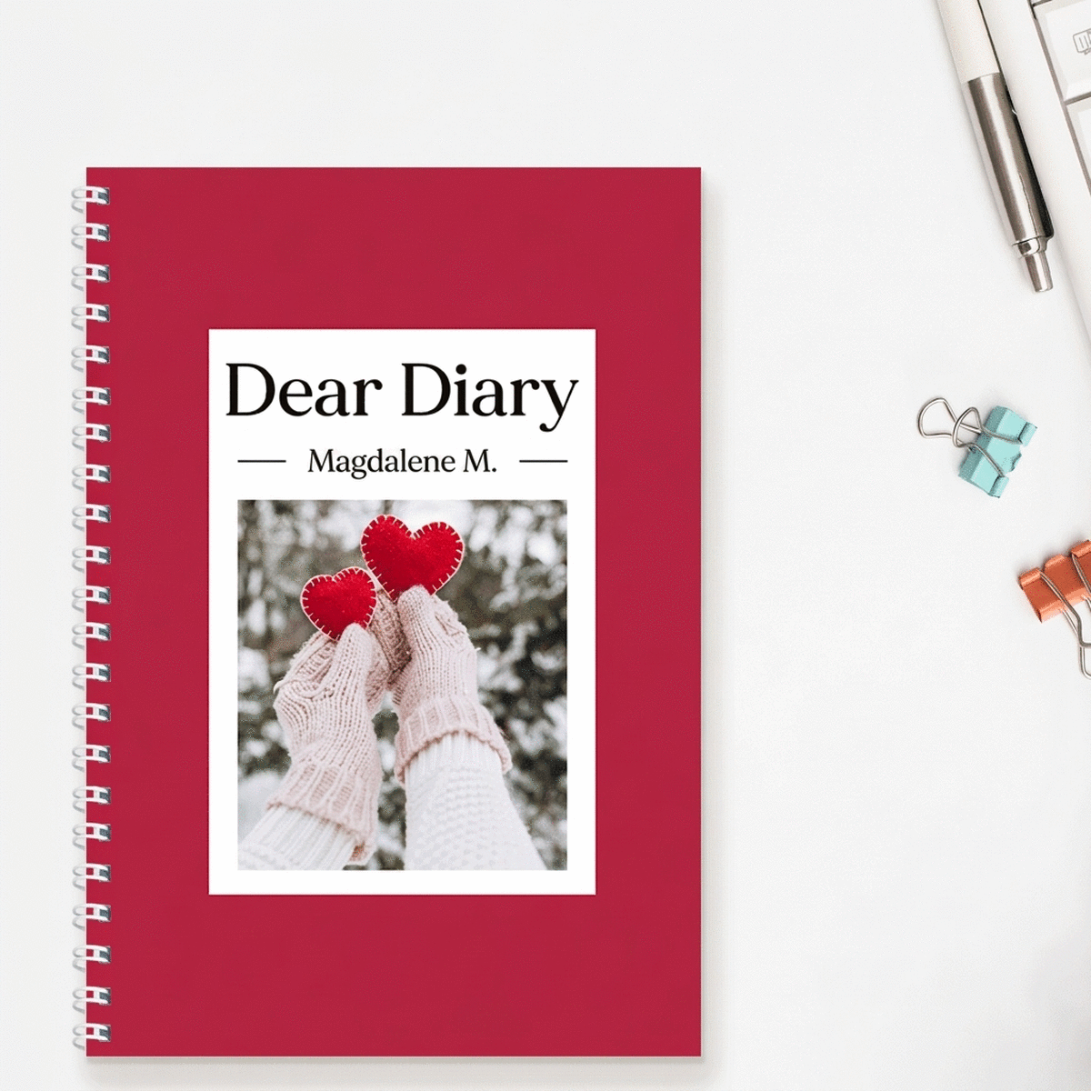Cuaderno personalizado con texto y una foto