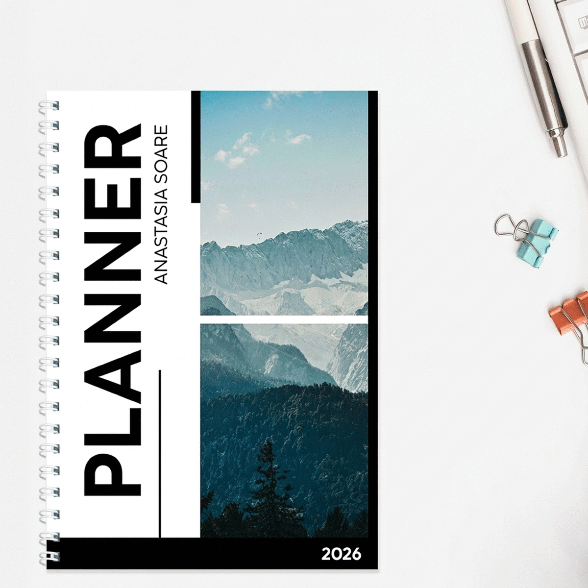 Cuaderno personalizado con texto y 2 fotos