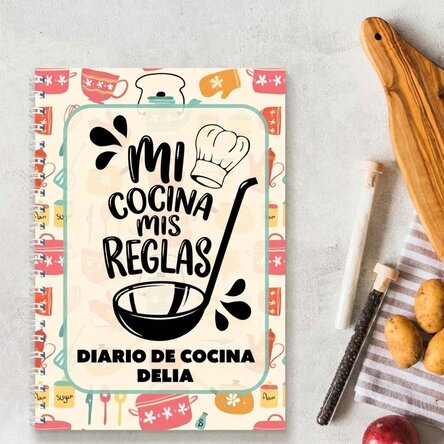 Cuaderno personalizado con mensaje - Diario de cocina
