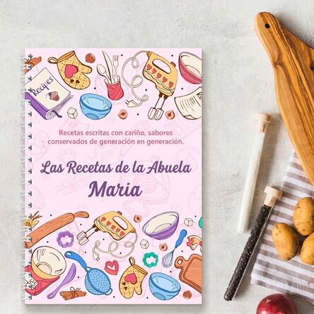 Cuaderno personalizado con mensaje - Recetas