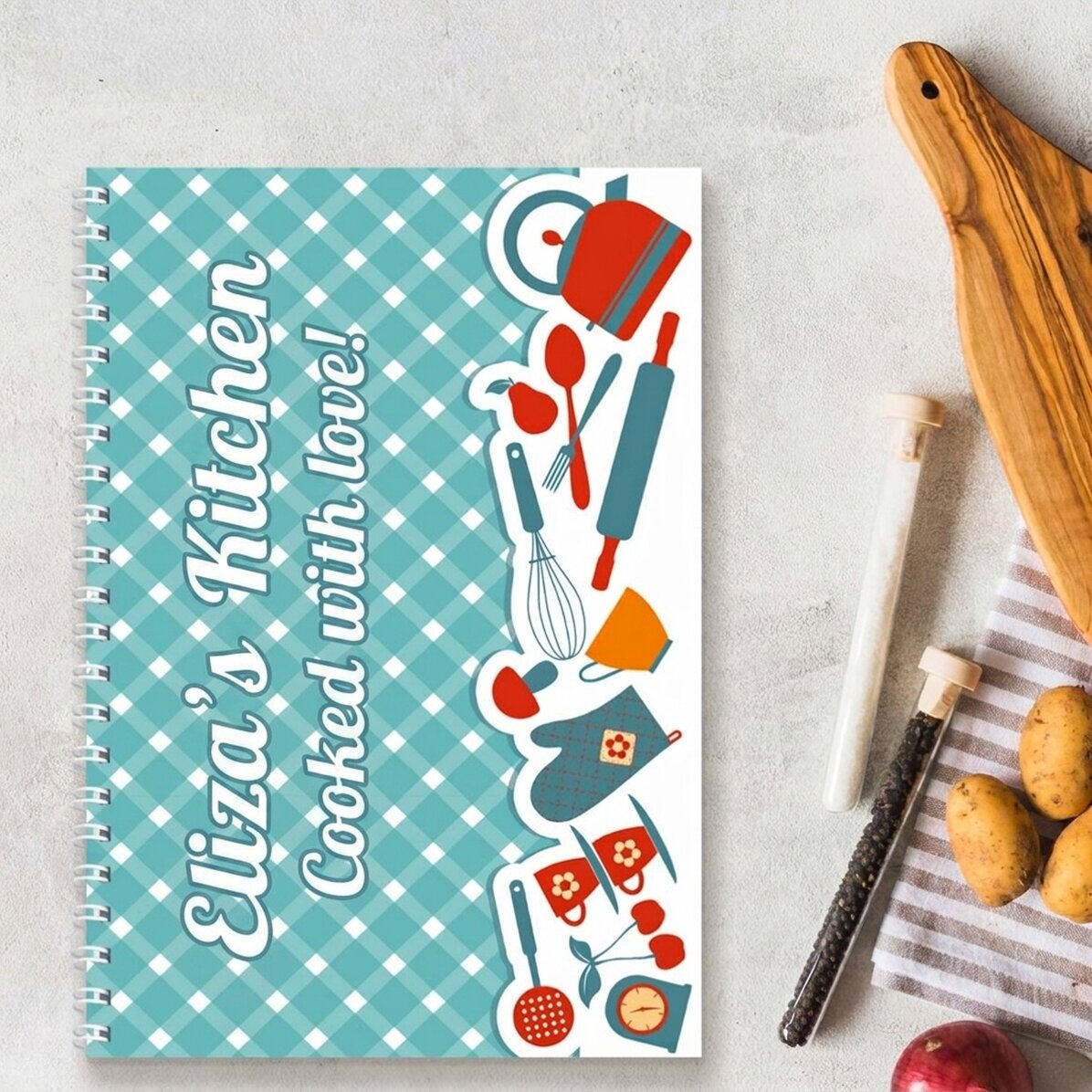 Cuaderno personalizado con texto