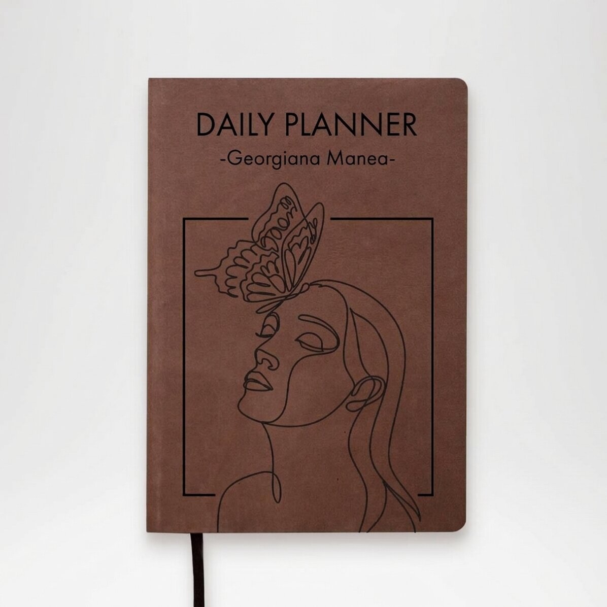 Agenda de piel personalizada con mensaje - Agenda diaria