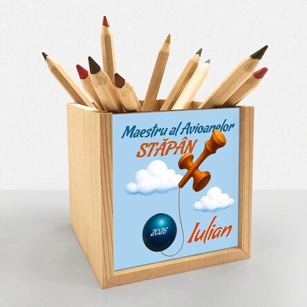 Portalápices personalizado con texto - Airplane Master