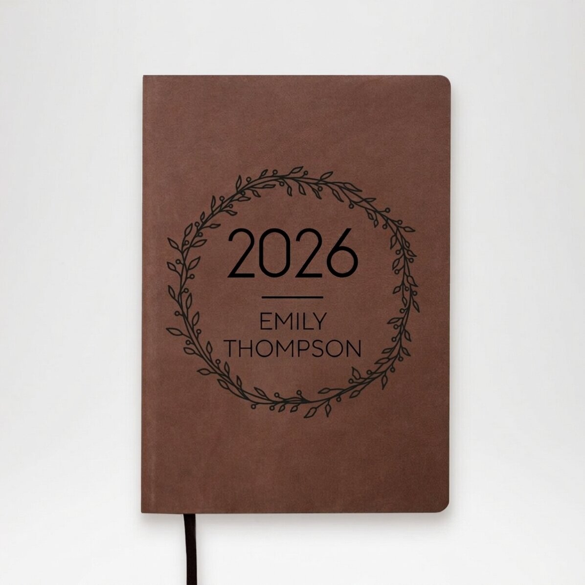 Agenda de piel personalizada con nombre