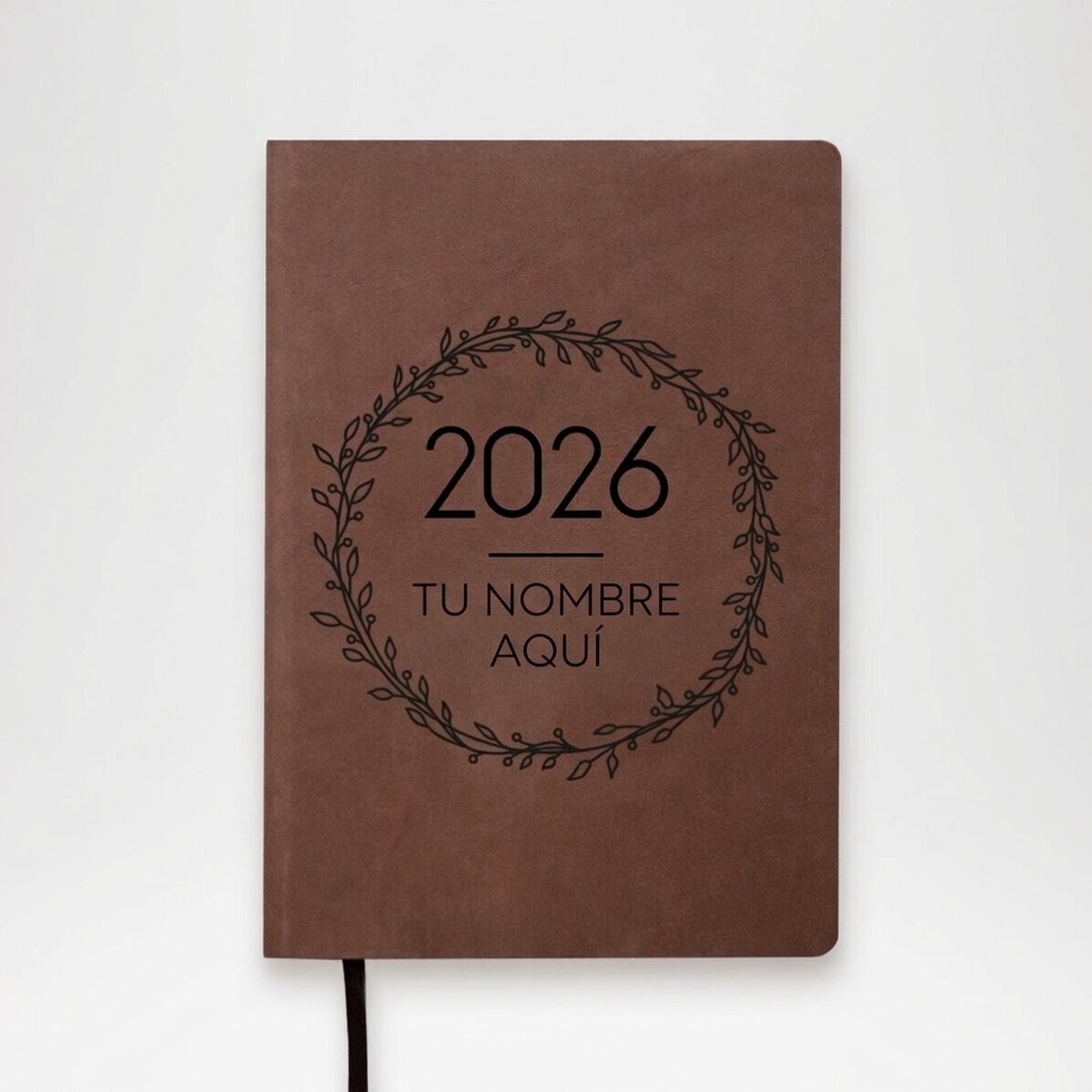 Agenda de piel personalizada con nombre