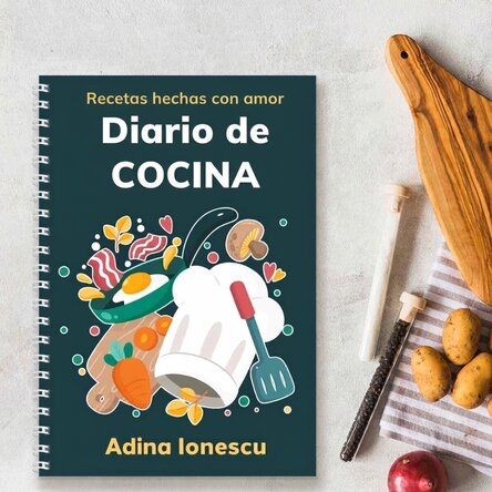 Cuaderno personalizado con mensaje - Diario de cocina