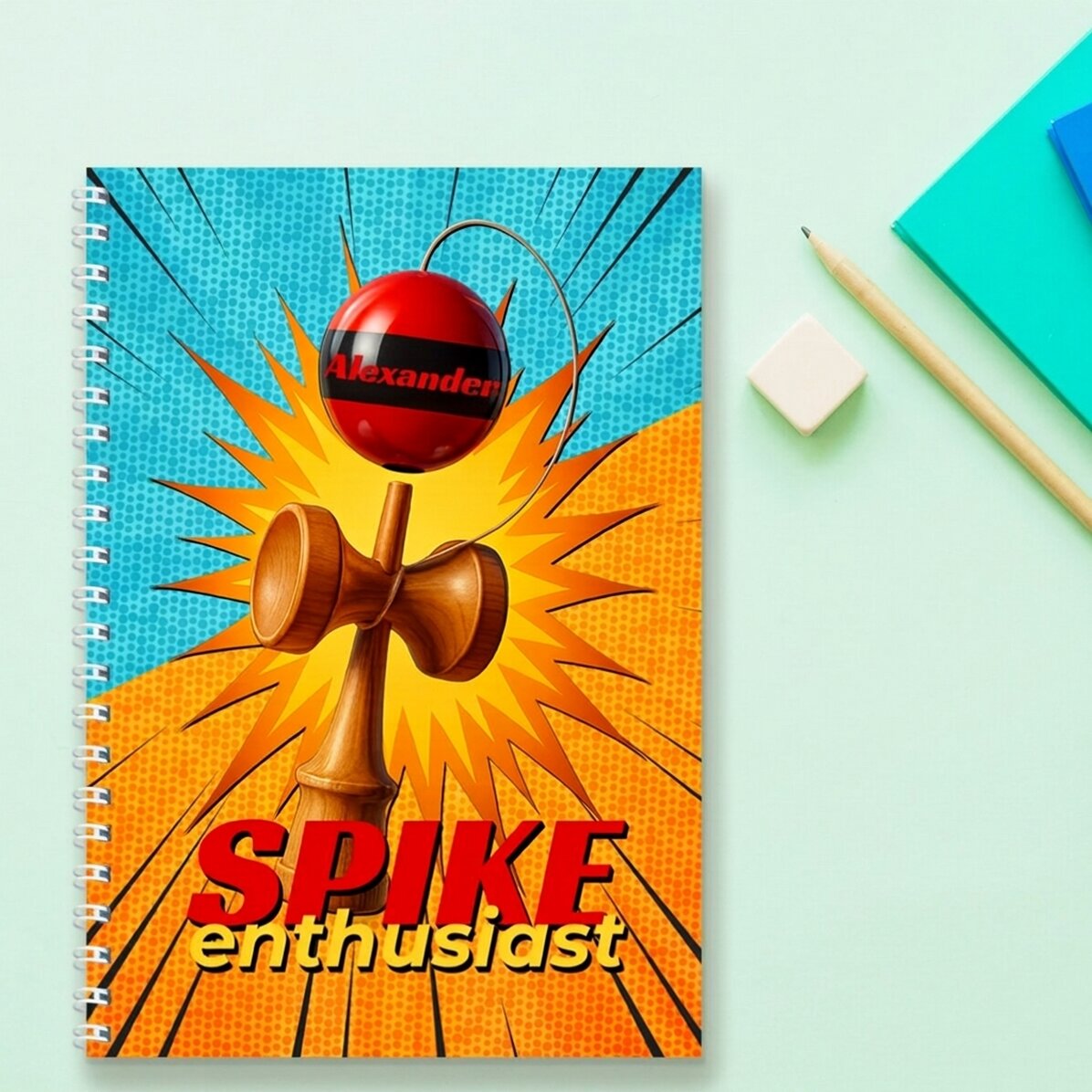 Cuaderno personalizado con texto - Spike Enthusiast