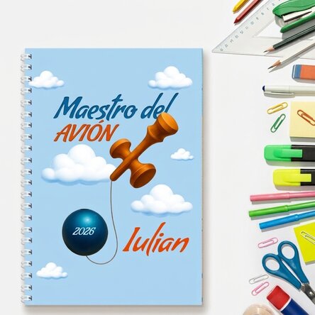 Cuaderno personalizado con texto - Airplane Master