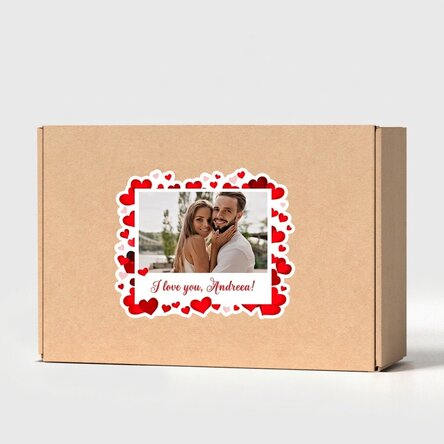 Personalised craft box with sticker - Love
