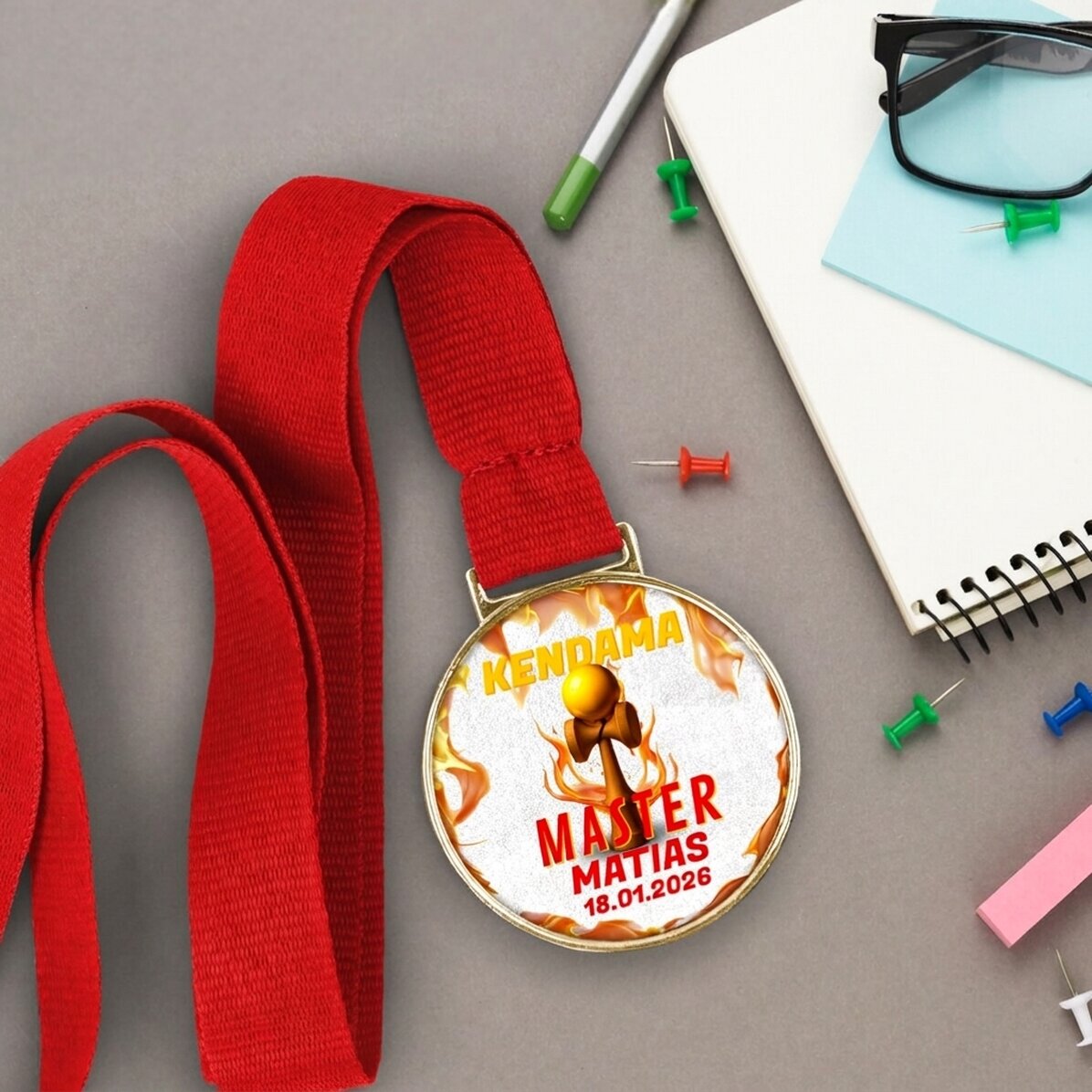 Medalla personalizada con texto - Kendama Master