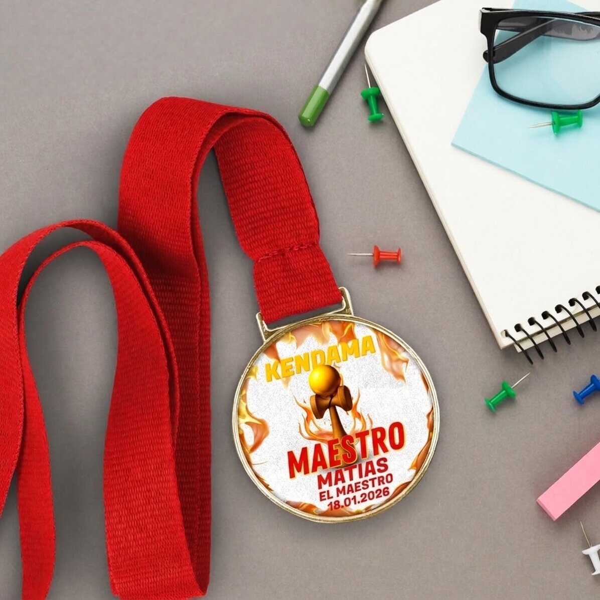 Medalla personalizada con texto - Kendama Master