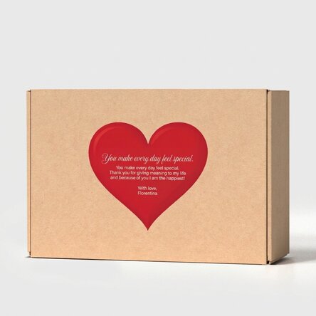 Personalised craft box with sticker - Heart