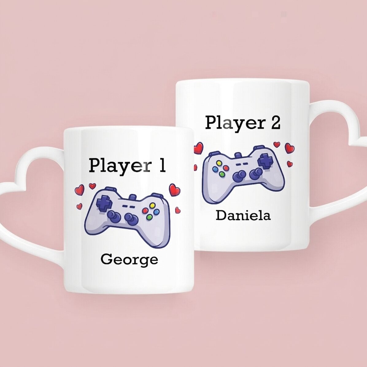 Tazas para parejas personalizadas con texto - Level up