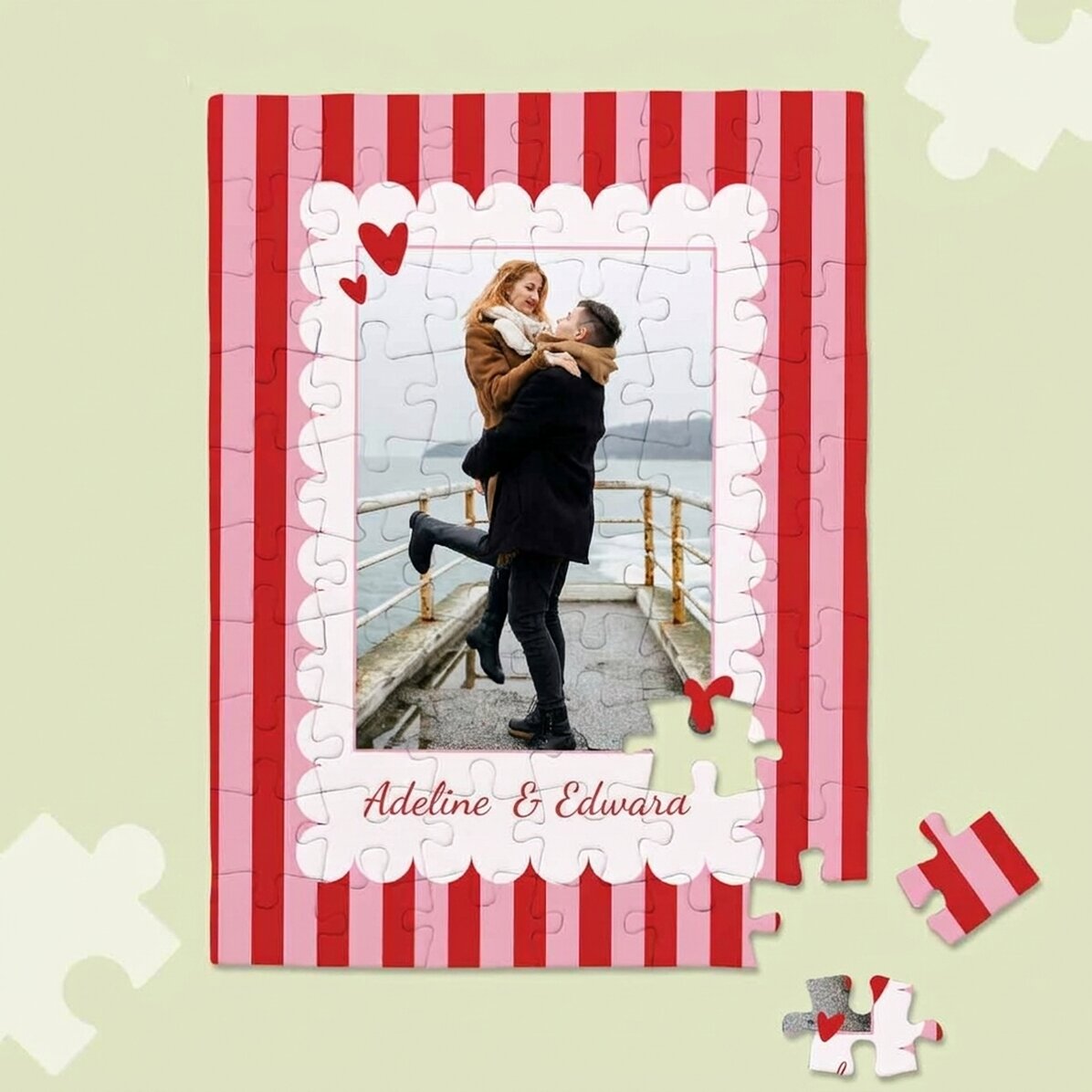Rompecabezas personalizado con foto y texto - Love