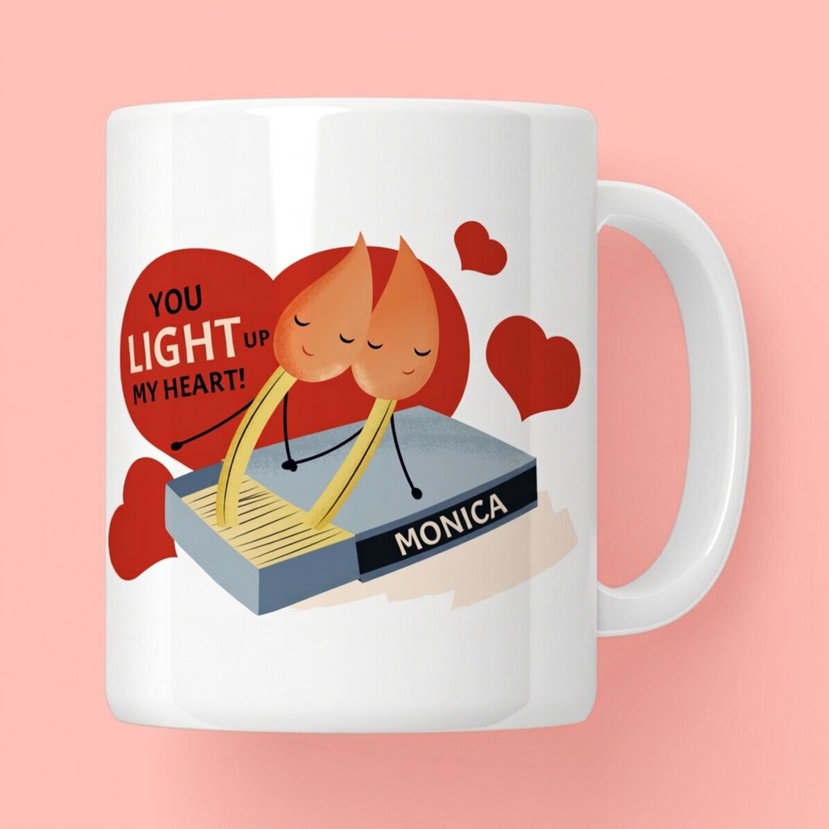 Taza personalizada con mensaje - Ligh up my heart
