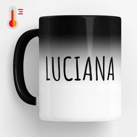 Taza termosensible personalizada con nombre