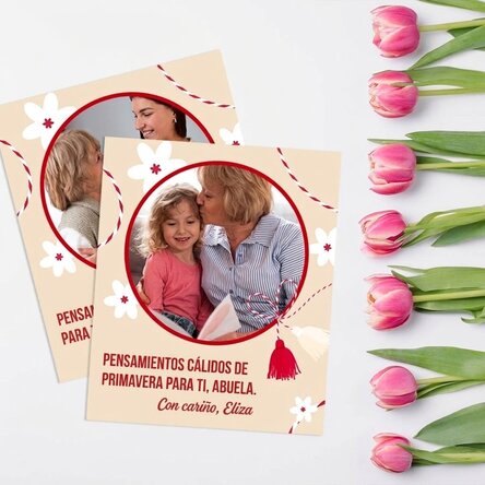 Foto personalizada de 10 x 12 cm con una imagen y un texto