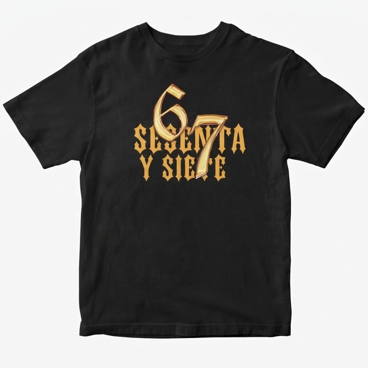 Camiseta de algodón personalizada con texto - 67 Six Seven