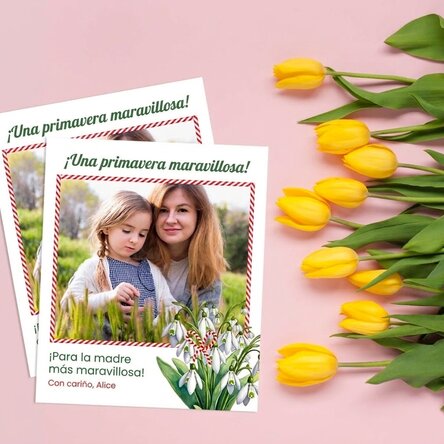 Foto personalizada de 10 x 12 cm con una imagen y un texto - Primavera