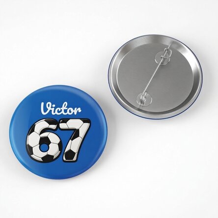 Chapa personalizada con nombre - 67 Six Seven Football