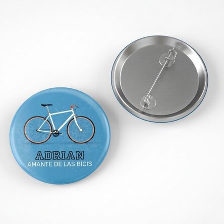 Chapa personalizada con texto - Amante de la bicicleta