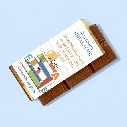 Mini tableta de chocolate personalizada con texto - Idioma rumano