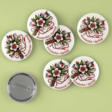 Lote de 6 chapas - ¡Una primavera maravillosa!