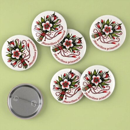 Lote de 6 chapas - ¡Una primavera maravillosa!