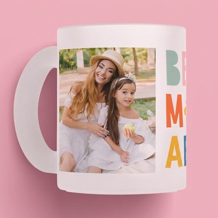Taza personalizada con 2 fotos: «¡La mejor madre del mundo!»