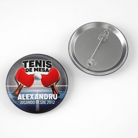 Chapa personalizada con texto - Tenis de mesa