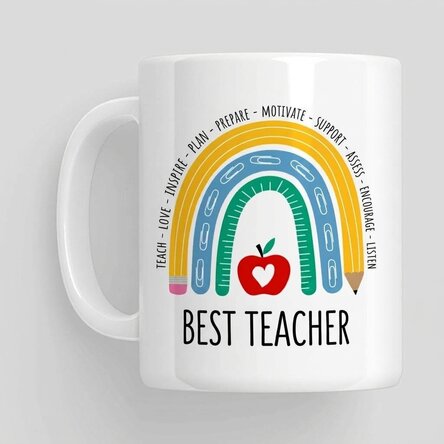 Mug with message for teacher