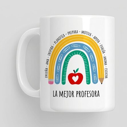 Taza con un mensaje para la profesora