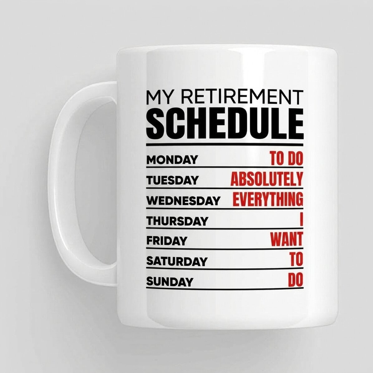 Taza con mensaje - Programa semanal