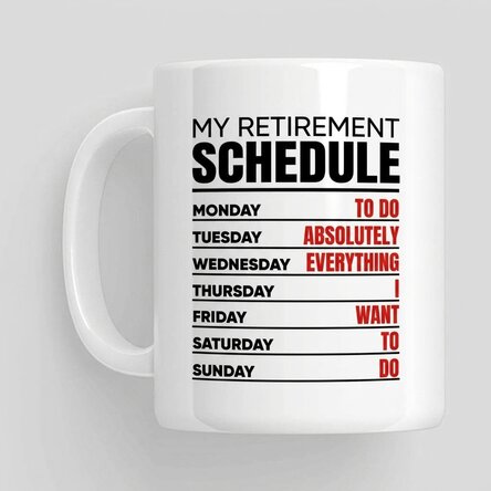 Mug with message - Weekly schedule