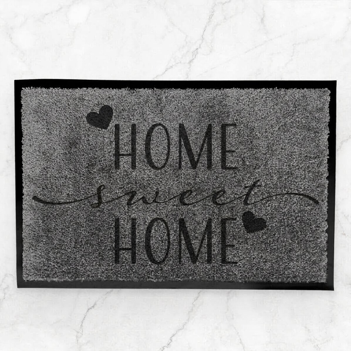 Alfombra de entrada para interior personalizada con texto: «Home sweet home»