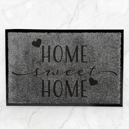 Alfombra de entrada para interior personalizada con texto: «Home sweet home»