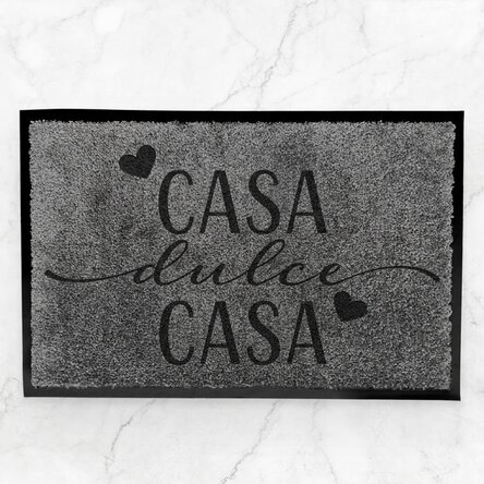 Alfombra de entrada para interior personalizada con texto: «Home sweet home»