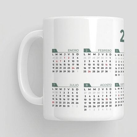 Taza con mensaje - Calendario