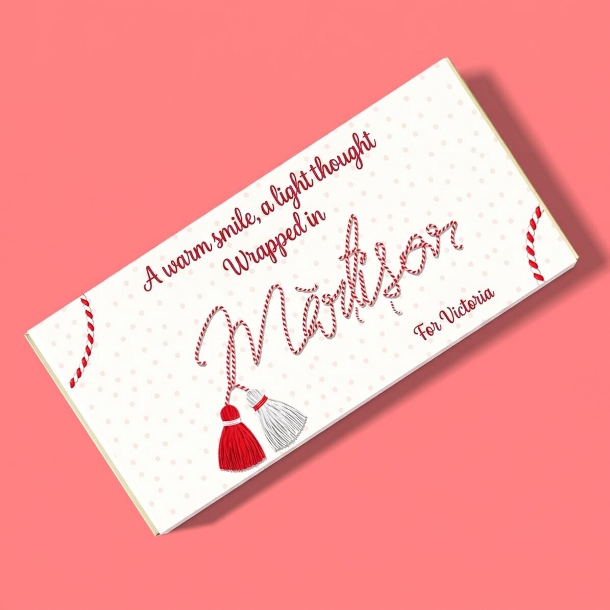 Chocolate personalizado con mensaje