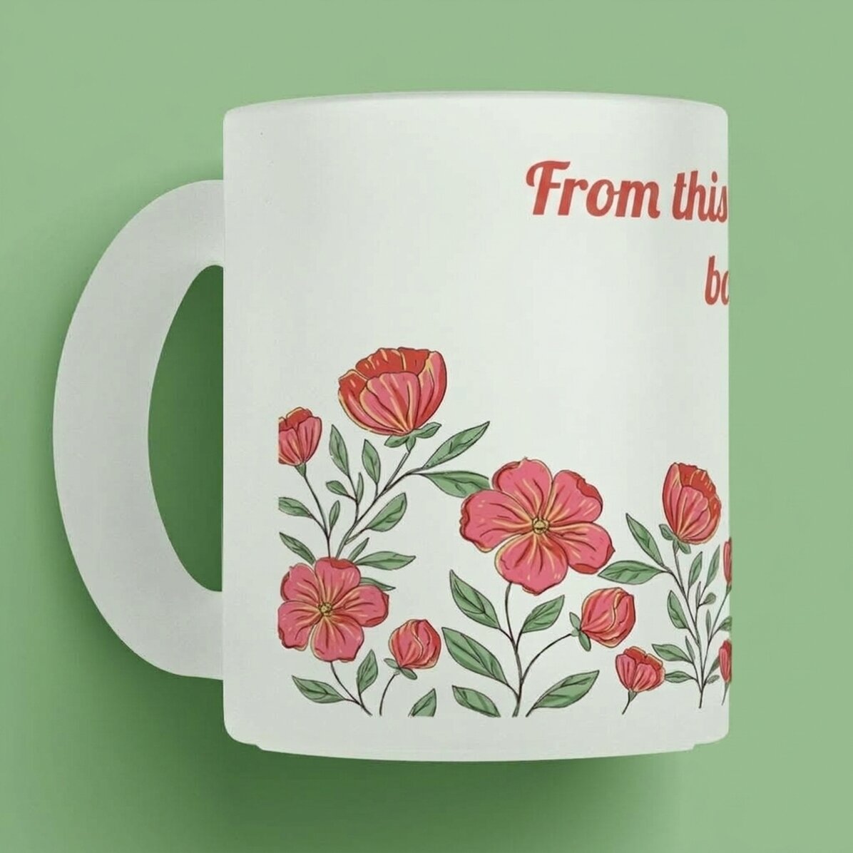 Taza personalizada con texto - Floral