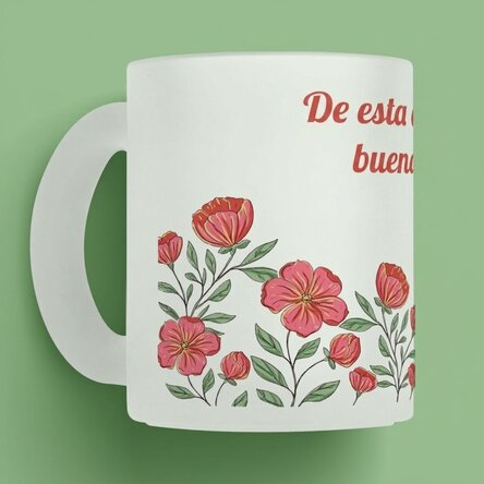 Taza personalizada con texto - Floral
