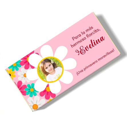 Chocolate personalizado con mensaje y foto - Floricele