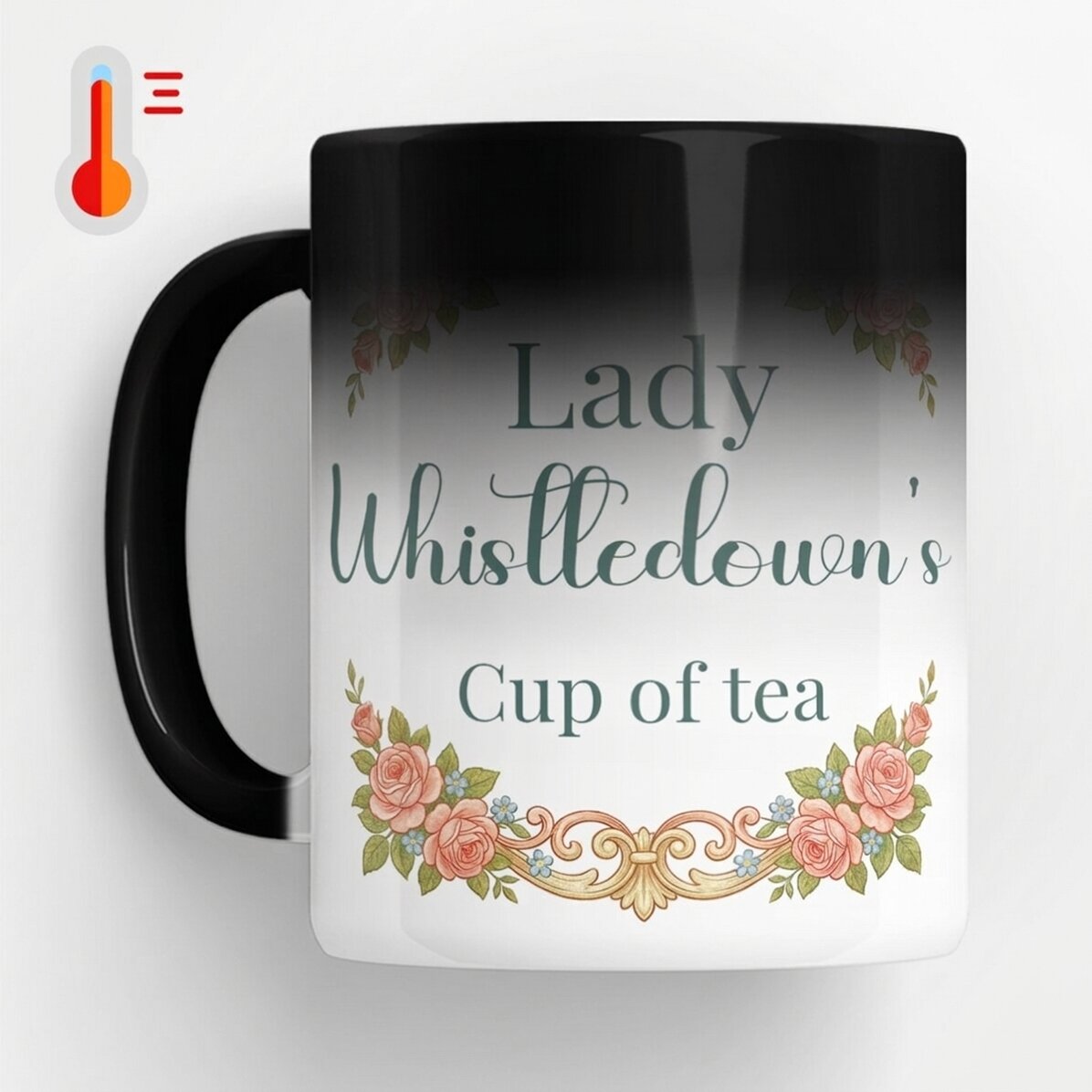 Taza termosensible personalizada con foto y texto - Bridgerton Aestethic