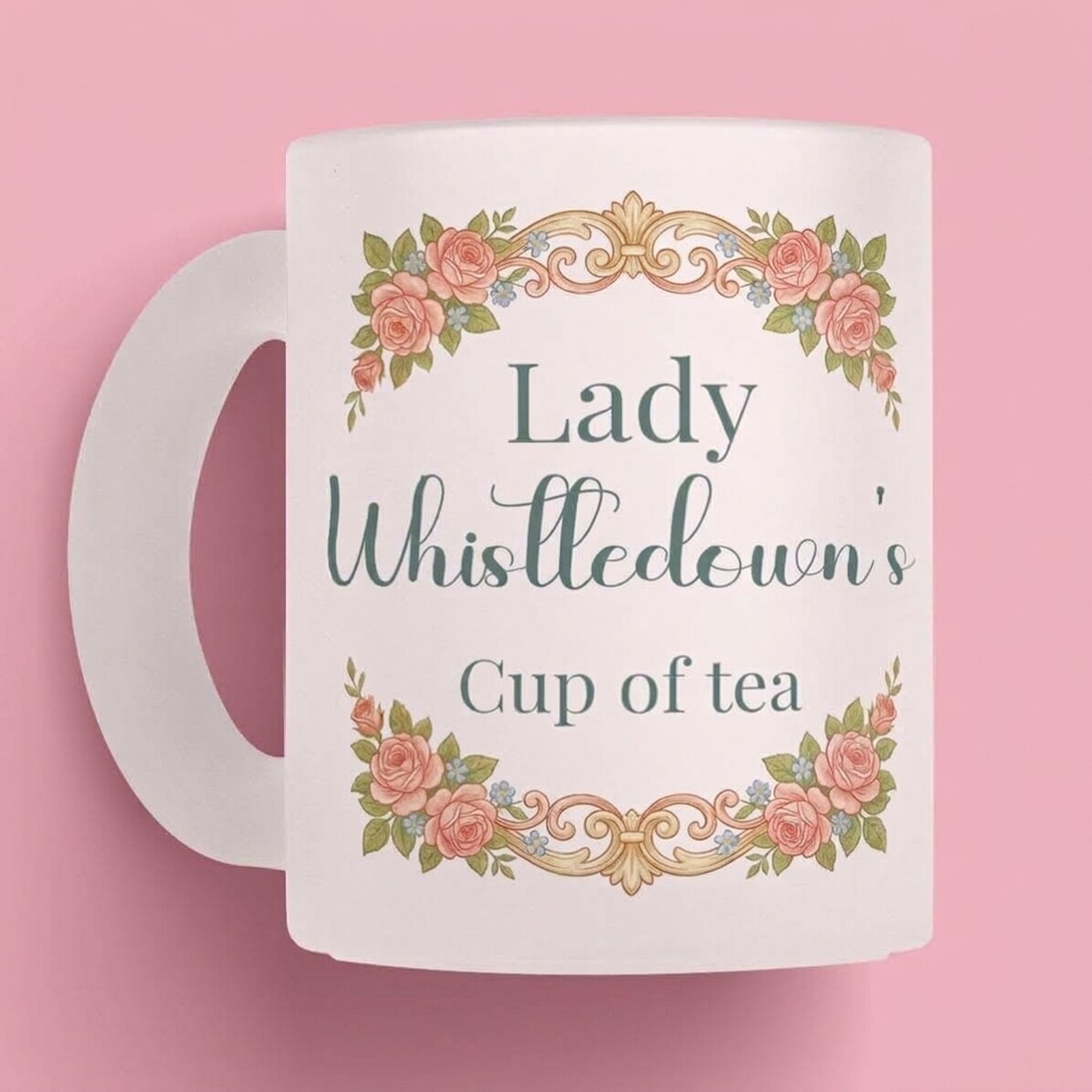 Taza personalizada con foto y texto - Estilo Bridgerton