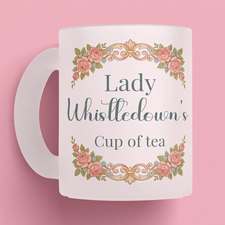 Taza personalizada con foto y texto - Estilo Bridgerton