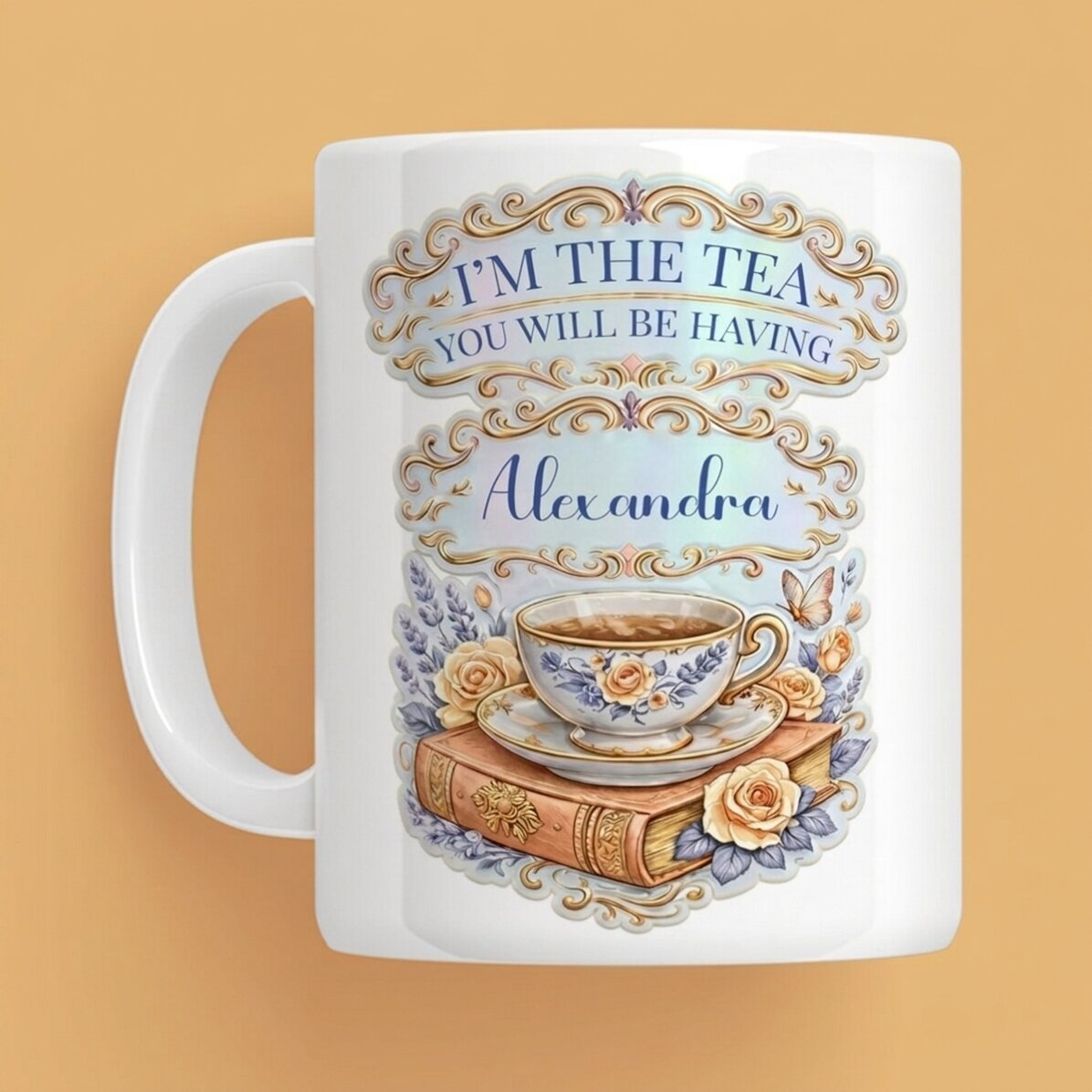 Taza personalizada con texto: «I