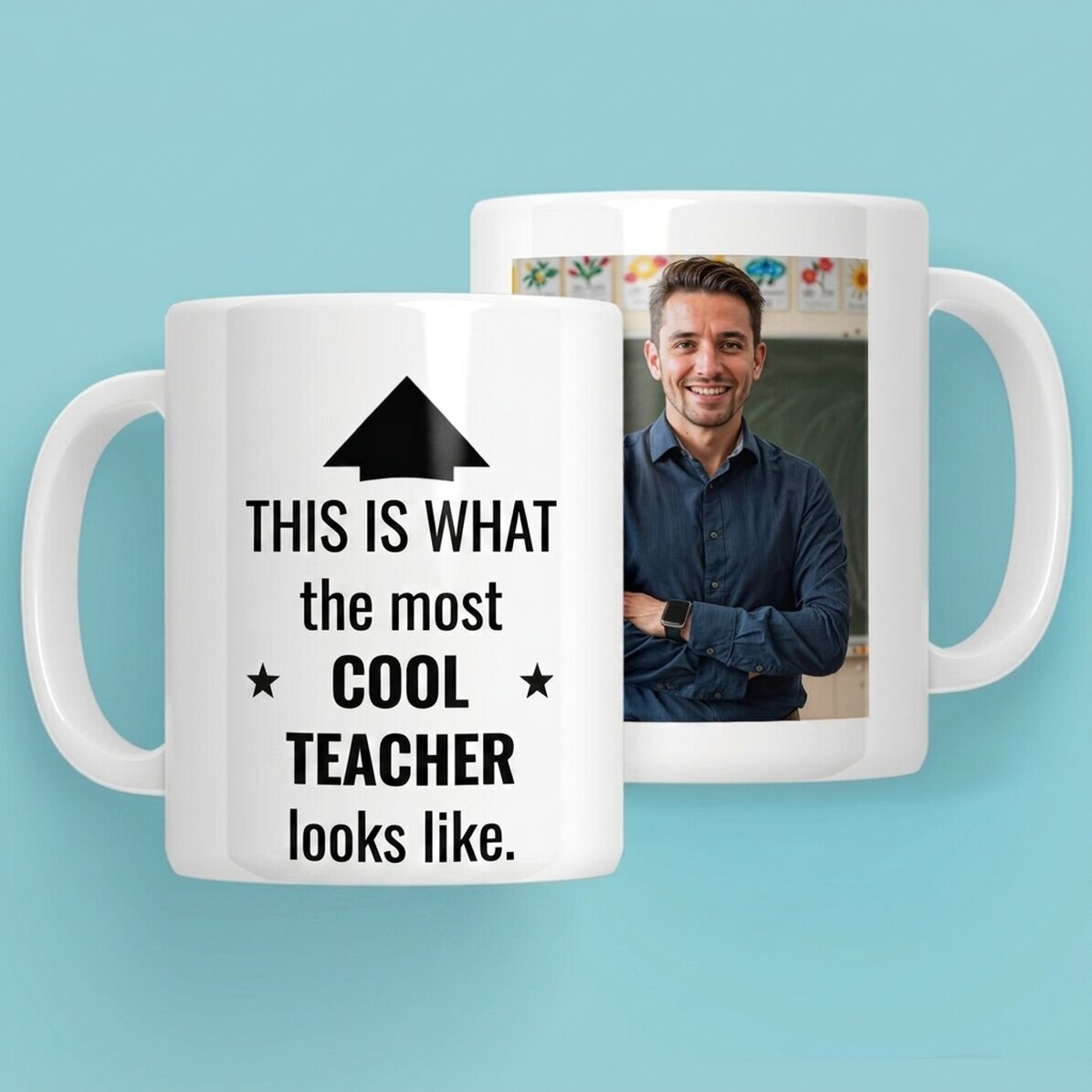 Taza personalizada con foto y texto: así es como queda