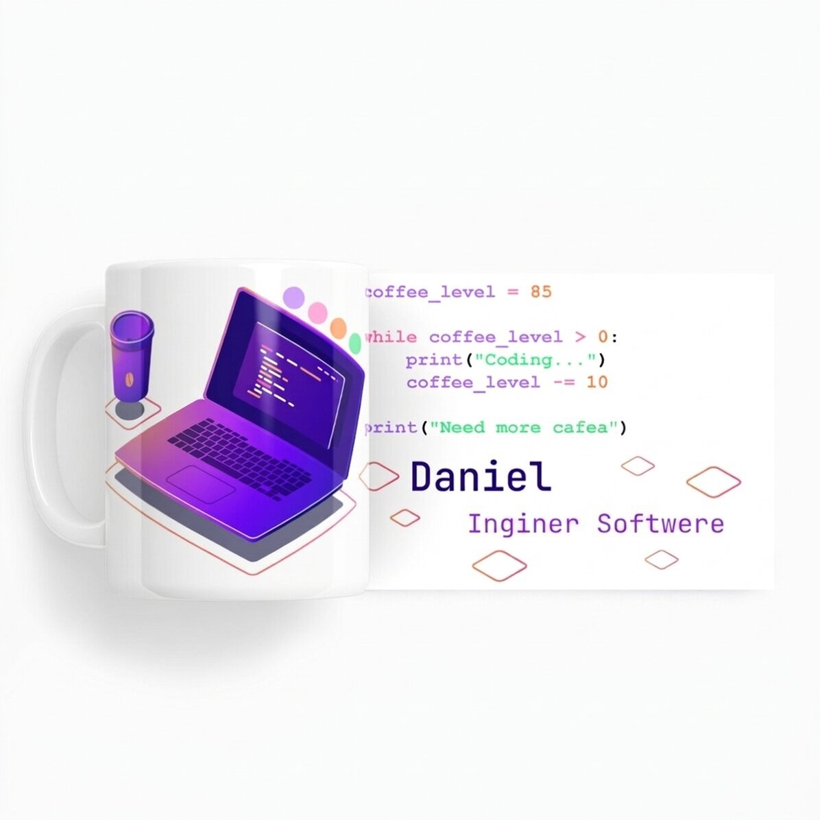 Taza personalizada con texto - Programación