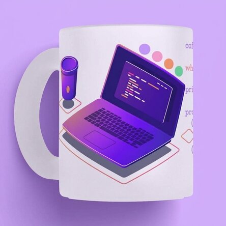 Taza personalizada con texto - Programación